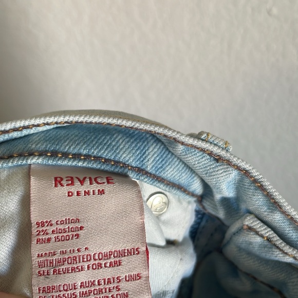 Revice Two Tone Ex Boyfriend Straight Leg Denim Jeans Blue & Black Size 25 - Picture 9 of 10